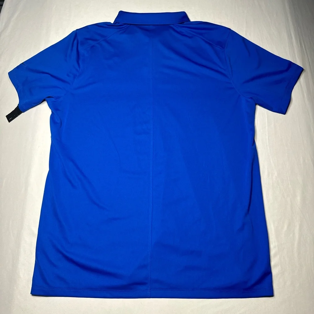 Nike Golf Dri Fit Polo Shirt Mens XL Blue Short‎ Sleeve Logo Collared